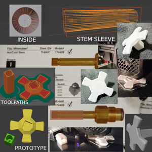 The Shower Kerfuffle: Learning Modeling By Printing A Shower Handle And Fixing A Worn Out Stem